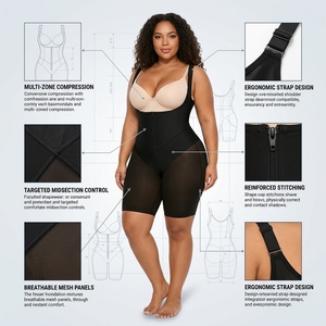 Faja Modellante Post-Parto e Post-Operatoria Colombiana, Senza Cuciture, con Controllo <span class=keywords><strong>Pancia</strong></span> e Gambe, Effetto Snellente - Product Image 2