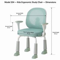 Chaise de bureau en maille plastique durable au design moderne avec accoudoirs rembourrés en PP pour la maison, l'école, la chambre et le salon