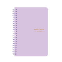 Carnet à spirales avec couverture en PP mat couleur macaron, agenda hebdomadaire, mémo quotidien, agenda, journal pour le bureau, les affaires et l'écriture