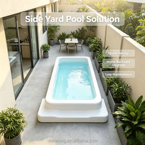 H188 Custom 20Ft Oval Plunge <b>Pool</b> <b>For</b> Private Backyard <b>Garden</b> UV Stabilized Fiberglass <b>Pool</b> Equipped With Filtration System - Product Image 2