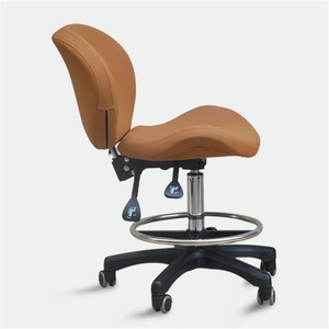 Kisen Modern Spa Pedicure Saddle Master Technician Chair Stool with <b>Footrest</b> for Nail and Hair Shop - Product Image 2