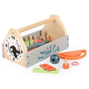 Wooden Tool Toy Toolbox Toddler Educational Construction Kids Toys Play Accessories Set Creative Gift for 3 Year Olds and Up