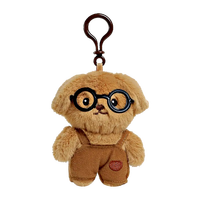 Porte-clés en peluche personnalisé en coton PP, motif ours en peluche mignon de dessin animé, anti-stress