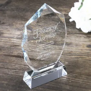 Eer Van Crystal 2023 Custom Plaque Metal Silver Star Shape Crystal Award Silver Star Crystal Glass Trofee Awards Awards