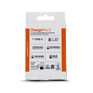 แบตเตอรี่ชาร์จได้ Charge Pro C AAA ชาร์จเต็มใน 1.5 ชั่วโมง ความจุ 1110 mWh / 740 mAh พร้อมการชาร์จผ่าน USB-C - Product Image 2