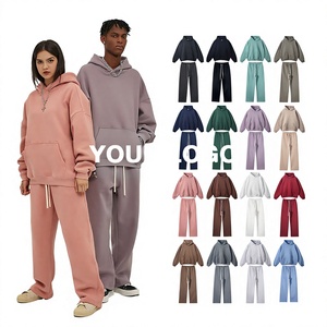 Ensemble décontracté unisexe assorti : sweat à capuche de maternité écologique uni et pantalon coupe classique - Product Image 2