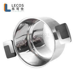Lecos Nhà cung cấp nhà máy OEM/ODM đồ dùng nhà bếp Cookware Set nấu ăn cảm ứng thép không gỉ Pot Set với Bakelite xử lý - Product Image 3
