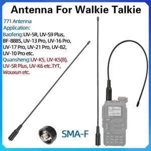Antenne double bande VHF/UHF NA-771 à gain élevé 3dBi SMA femelle pour <span class=keywords><strong>UV</strong></span>-5R/<span class=keywords><strong>UV</strong></span>-82 136-174 400-520MHz en matériau ABS, adaptée à l'extérieur - Product Image 3