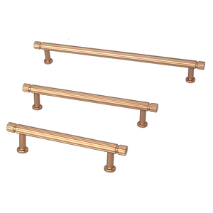 Modern çinko alaşım titanyum altın mutfak dolap kolları çekmece Dresser yatak odası için lüks çin toptan - Product Image 4