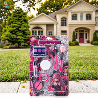 Ensemble de jouets de maquillage de beauté pour enfants unisexes non toxiques, jeu de simulation, kit de maquillage en plastique, kit de déguisement avec art des ongles lavable