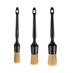 NBT Lot de 3 brosses à poils de sanglier noir 100% brosse à poils de porc pour voiture - Product Image 1