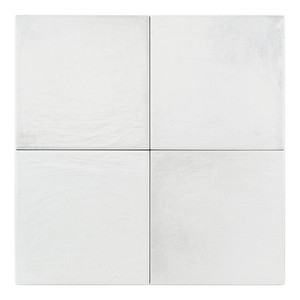 Set di 4 Piastrelle Bianche Rivestite per Uso a Parete e Pavimento - Product Image 1