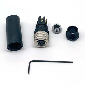 ボニコM8-X航空プラグ防水プラスチックアセンブリ3コア4コア5PINワイヤ溶接ねじタイプ円形コネクタ - Product Image 1