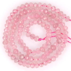 Perles AsVrai U 3x4mm en Agate Rouge Naturelle Facettée, Tourmaline et Quartz Rose pour la Fabrication de Bijoux DIY Bracelets Colliers Accessoires - Product Image 3