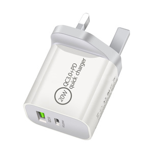 Cargador Rápido <span class=keywords><strong>de</strong></span> 20W con Doble Puerto PD QC3.0, Adaptador con Enchufe EU US UK AU para Teléfono Móvil, Compatible con Apple <span class=keywords><strong>iPhone</strong></span> 17, Xiaomi y Redmi - Product Image 5