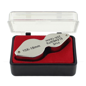 Đôi Gấp 2 Ống Kính 10X <span class=keywords><strong>20X</strong></span> Thủy Tinh Quang Học Ống Kính Thủ Công Mỹ Nghệ Nhận Dạng Kính Lúp - Product Image 4