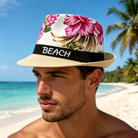 Gorra de Béisbol con Flores Tropicales Personalizada al por Mayor, Gorra de Béisbol Floral con Bordado 3D Personalizado con Logotipo