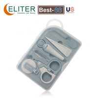 Eliter – Kit de manucure 6 en 1 bleu et gris pour bébé, Kit de toilettage pour bébé, vente en gros