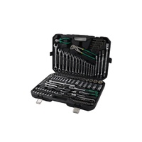Kit d'outils mécaniques en acier au carbone noir traité thermiquement de 137 pièces, directement de l'usine, pour les travaux de service automobile