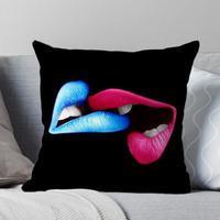 Housse de coussin décorative en tissu polyester super doux motif baiser personnalisé canapé voiture maison