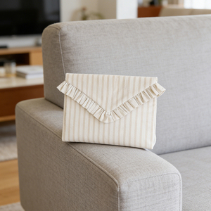 Bolsa Organizadora de Maquillaje Reutilizable de Poliéster <span class=keywords><strong>a</strong></span> Rayas con Borde Ondulado, Venta al por Mayor - Product Image 4