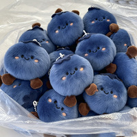 Gantungan Kunci Boneka Blueberry Kartun, Jimat Keberuntungan, Liontin Tas, Ornamen Boneka Lembut untuk Ransel, Tas Sekolah, Gantungan Kunci Mobil, Aksesoris