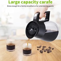 Carafe de remplacement HYRA pour cafetière Ninja CFP101 CFP201 CFP301, carafe en verre avec couvercle à ouverture intégrée, 10 tasses