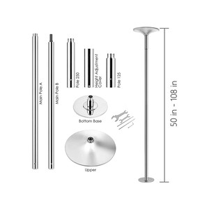 Barra de Baile Profesional de 5 Estrellas con Base para Escenario, Barra de <span class=keywords><strong>Pole</strong></span> <span class=keywords><strong>Dance</strong></span> Multicolor para Locales de Espectáculos - Product Image 3