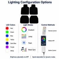 Tapis de sol LED RVB portable et tendance pour voiture, effet ciel étoilé, 12V, couverture douce en fibre optique, contrôle par application et télécommande