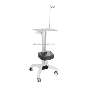 Carro Médico Móvil Todo en Uno con Soporte VESA, Altura Ajustable, para Portátil, con Organizador de Cables, Brazo de Almacenamiento, Estación de Trabajo <span class=keywords><strong>Dental</strong></span> para Hotel - Product Image 4
