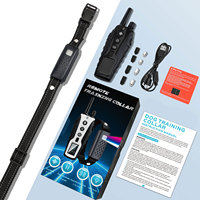 Stoßfreies Hundehalsband IP67 Wasserdicht USB-Aufladbar Verstellbares Fernbedienungs-Hundetrainingshalsband mit Blinklicht und Tastensperre