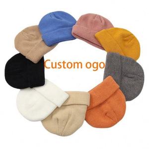 Vente en gros de chapeaux tricotés en acrylique de qualité supérieure avec logo personnalisé qualité supérieure casquette d'hiver tuque bonnet - Product Image 2