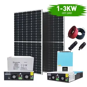 Güneş enerjisi enerji sistemi Hibryd 3kv 120 V 1kw izgara bağlı güneş enerjisi sistemi güneş sistemi ev kullanımı için komple