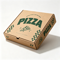 Boîtes à pizza en carton ondulé Kraft SP5298, qualité alimentaire, résistantes à la graisse, logo personnalisé en relief, plusieurs tailles, écologiques, pour les pizzerias à emporter