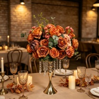 Boule de fleurs artificielles en soie, élégante, blanche, centre de table pour mariage, décoration de table pour mariage, maison, hôtel, villa, fête