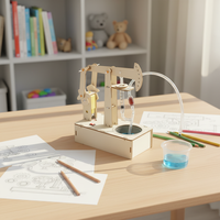 Kit de Modélisation DIY en Bois de Plateforme Pétrolière pour l'Exercice Scientifique des Étudiants (STEM) - Jouet d'Ingénierie Hydraulique 3D