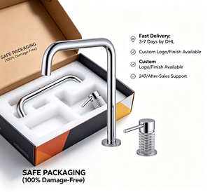 Rubinetto Miscelatore Moderno in Acciaio Inossidabile per <span class=keywords><strong>Lavabo</strong></span> Bagno, a Cascata, Montaggio su Piano, per <span class=keywords><strong>Lavabo</strong></span> Singolo - Product Image 5