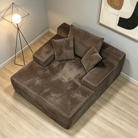 Canapé modulaire compressible moderne et minimaliste en tissu velours côtelé avec éponge haute densité 35D pour salon et appartement