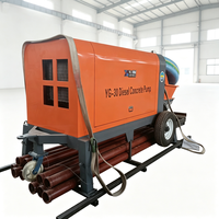 Mini-pompe à béton diesel/électrique, alimentation diesel/électrique, mobile, pour la coulée de béton, à vendre