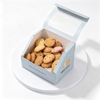 Boîte d'emballage personnalisable pour biscuits, shufulei, donuts, cupcakes, desserts et snacks – Vente en gros, qualité alimentaire, économique, avec fond automatique en carton