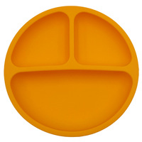 Assiettes divisées pour bébé 100% assiettes en silicone de qualité alimentaire fournitures de sevrage Led bébé antidérapantes