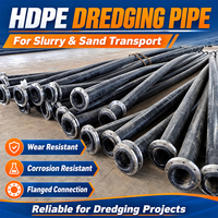 Tuyau de dragage offshore en PEHD PE100 de 500 mm et 630 mm, pipeline flottant pour projet d'extension portuaire
