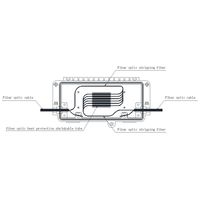 Boîtier de protection de câble de descente FTTH étanche IP65, type mini en ligne, 1 entrée 1 sortie 6 ports, avec protection de fibre