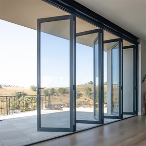 Portes accordéon intérieures en aluminium résistantes aux ouragans, insonorisées, à cadre en aluminium, fabriquées aux États-Unis - Product Image 1