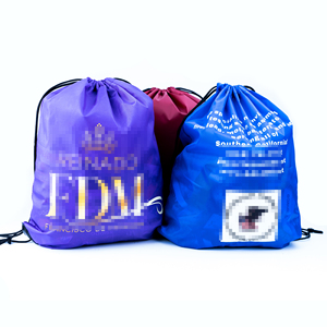 Eco Friendly Drawstring Foldable Grocery Tote <b>Bag</b> Custom Logo Polyester <b>Reusable</b> <b>Shopping</b> <b>Bag</b> - Product Image 5