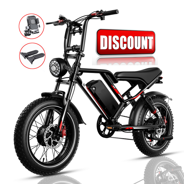 Factory Price 20 Inch Fat Tire E Bike S8 G60 Q20 V20 Electric Mountain Bicycle 250/1000W FatBike 50KMh 17.5Ah Battery EBike