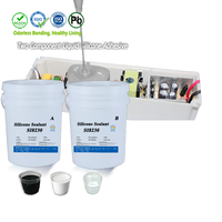 Adhésif thermique en caoutchouc de silicone Ab a B Colle Composés de potting Coulée Scellant pour le potting de produits électroniques