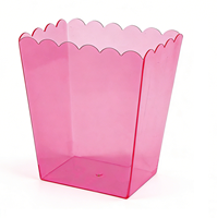 Seau à Popcorn Géant, Contenants en Plastique Rouge Festonnés pour Traiteur, Contenants en Plastique Festonnés Thème Pâques