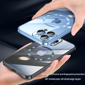 TENCHEN <span class=keywords><strong>avec</strong></span> objectif de caméra protecteur d'écran en verre trempé étui de téléphone magnétique transparent de luxe pour <span class=keywords><strong>iPhone</strong></span> 12 <span class=keywords><strong>13</strong></span> 14 15 <span class=keywords><strong>pro</strong></span> <span class=keywords><strong>max</strong></span> - Product Image 4