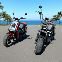 Scooter électrique Citycoco certifié EEC/COC, 2000W/3000W, batterie 60V 20Ah-55Ah, pneus larges, capacité de charge électronique de 200 kg
